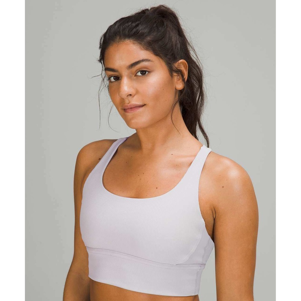 Lululemon Energy Longline Bra Ribbed Luxtreme *Medium Support, B–D Cups Size 12